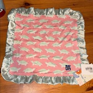 Kickee Pants Lotus Turtle Ruffle Lovey Blanket